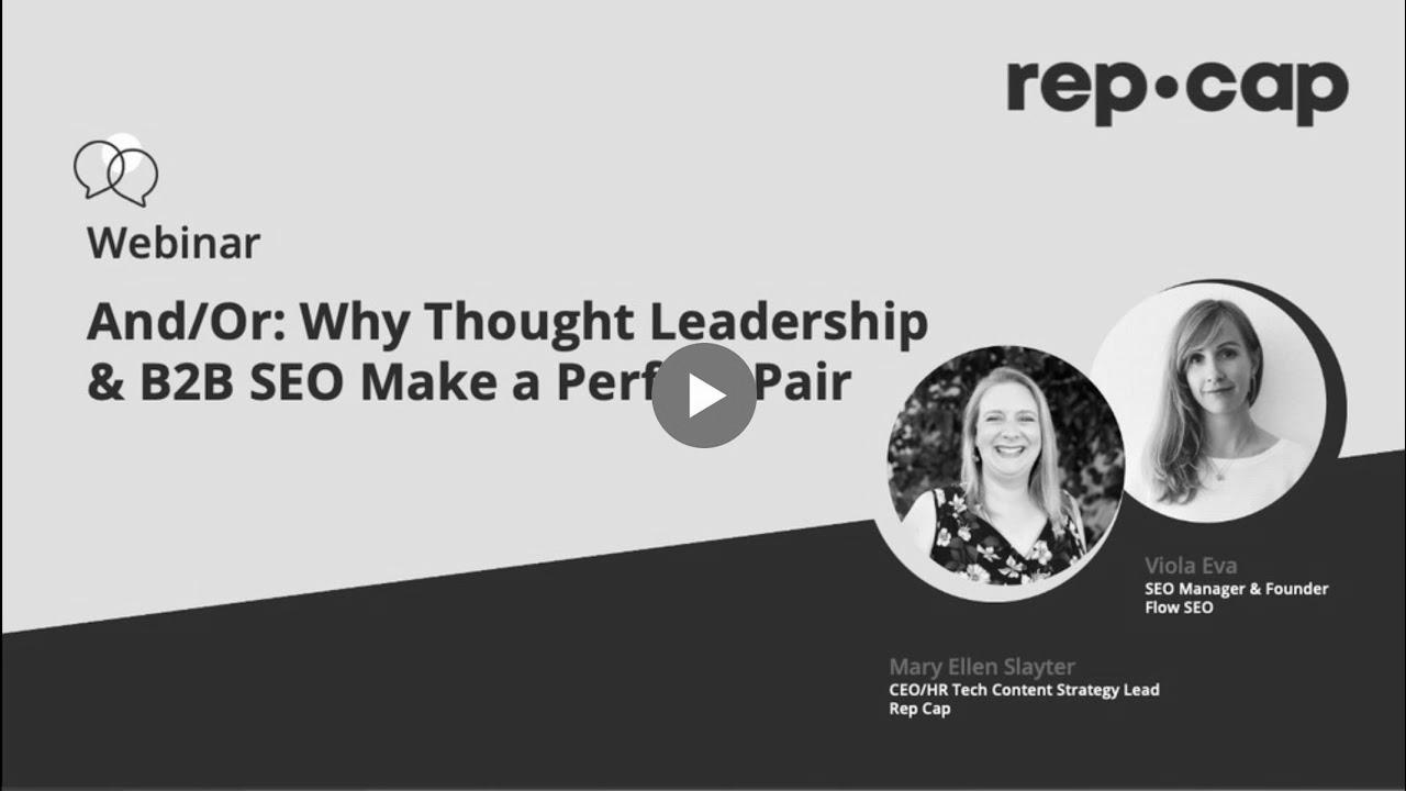 Thought Leadership & B2B SEO Make a Perfect Pair