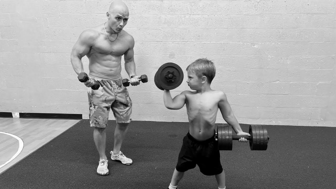 The best way to develop into STRONG?!  5 Year Old Boy Lifts Heavy Weights