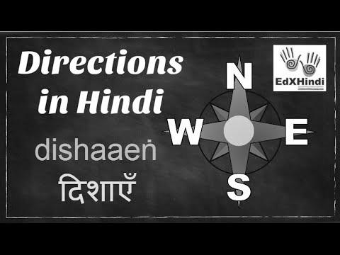 LEARN HINDI – Find out how to say 4 Instructions in Hindi East,West,North,South – Animation