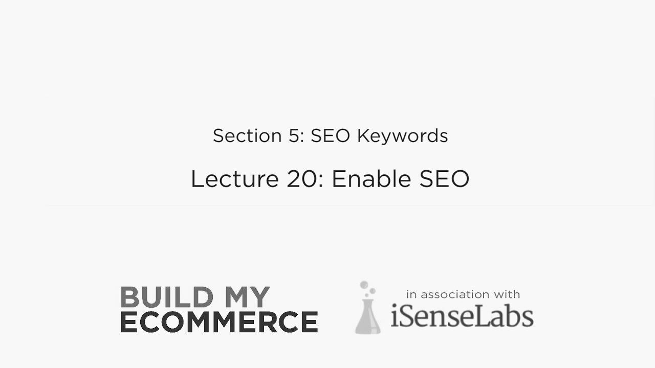 S05 search engine optimisation Key phrases L20 Enable search engine optimisation